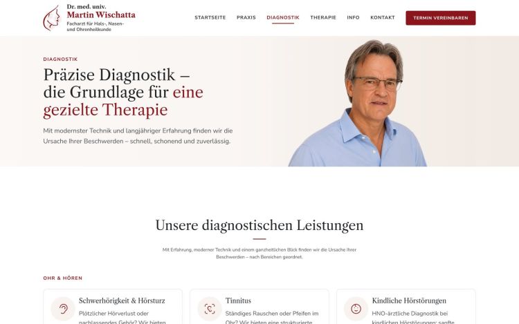 Diagnostics overview of the ENT practice Dr. Wischatta