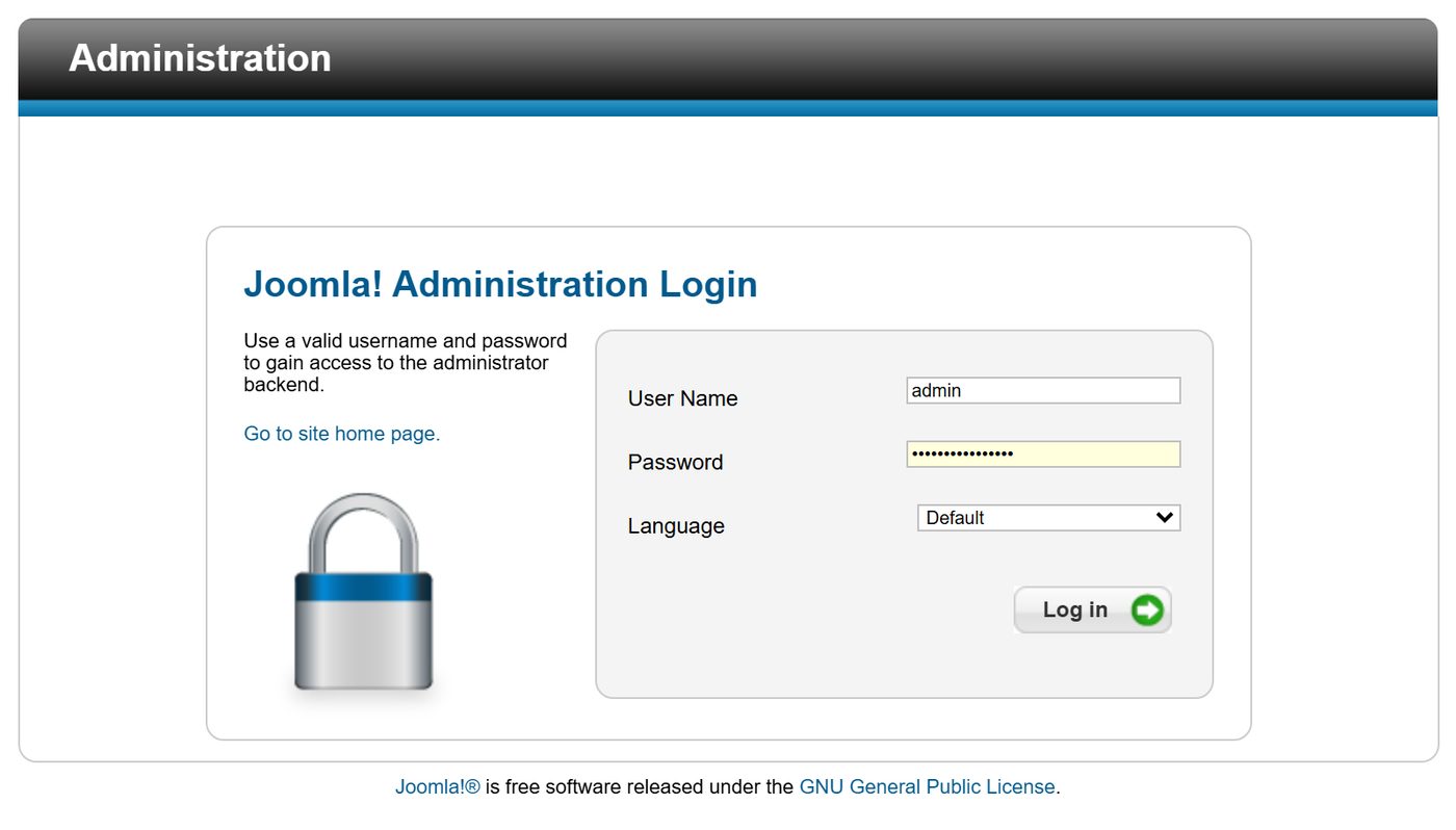 Joomla 1.7: The backend login