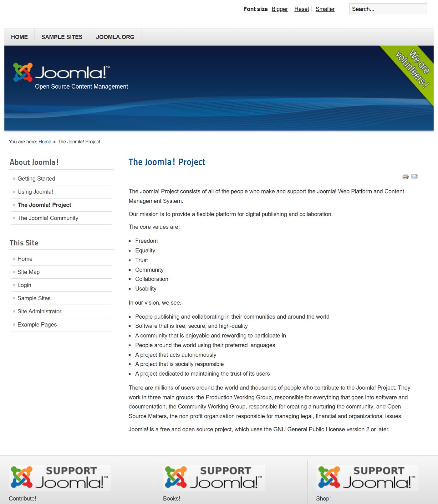 Joomla 1.7: The Joomla! Project