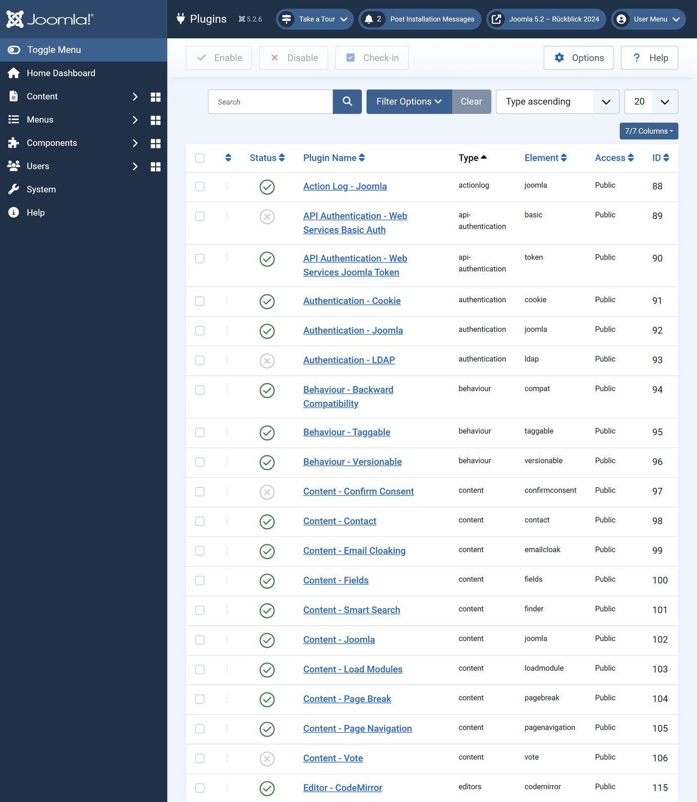Joomla 5.2: The plugins