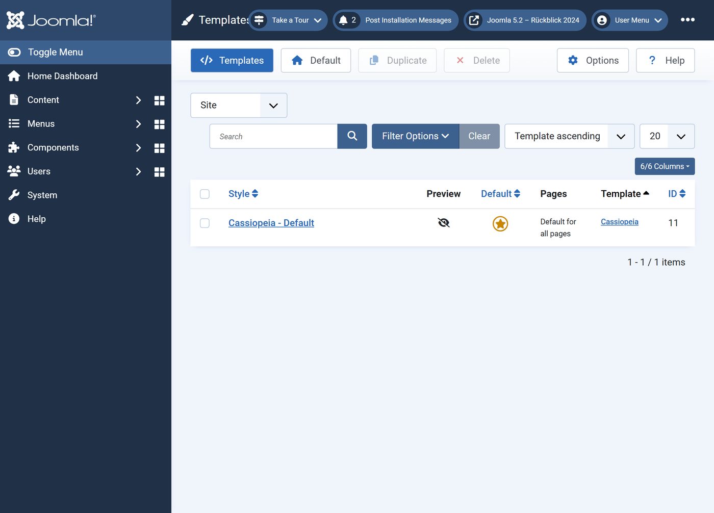 Joomla 5.2: The template styles