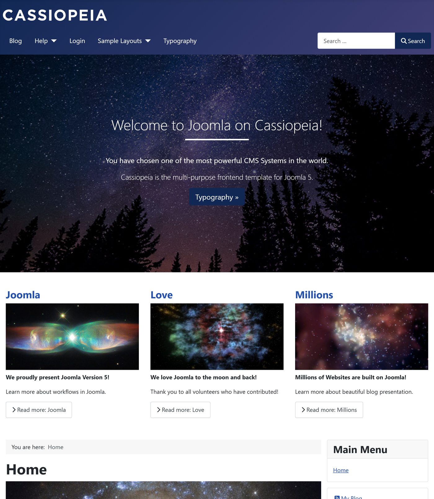 Joomla 5.2: home page