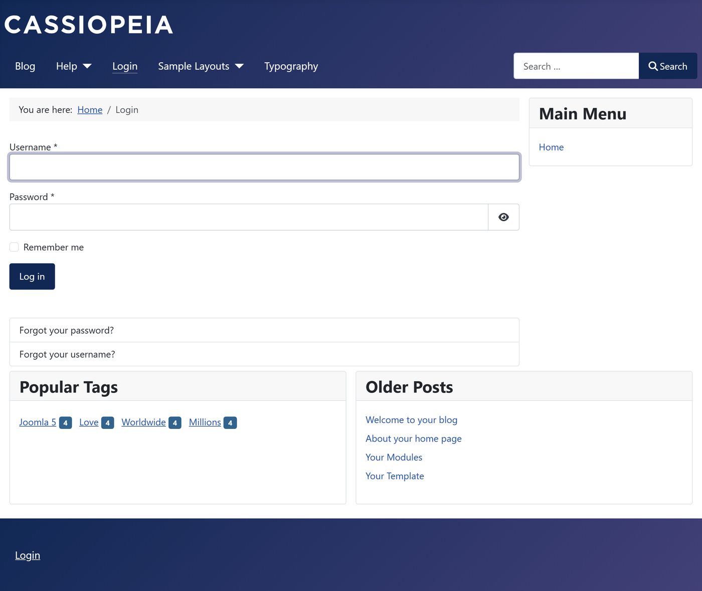 Joomla 5.2: Login