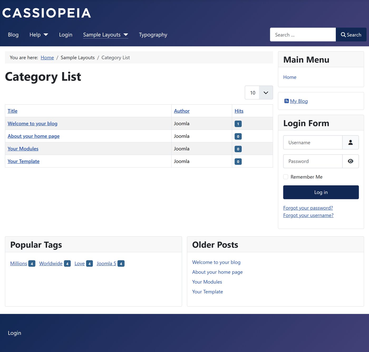 Joomla 5.4: Category List