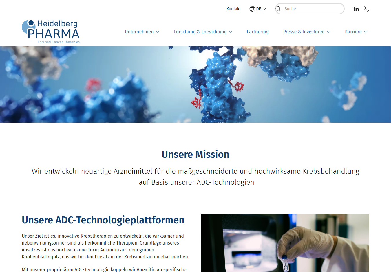 Home page of heidelberg-pharma.com