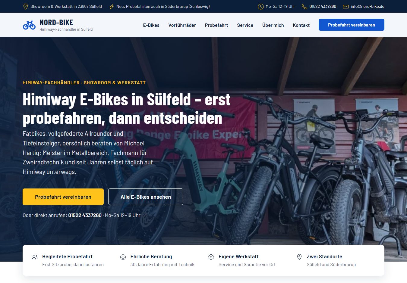 Home page of the new website (desktop)