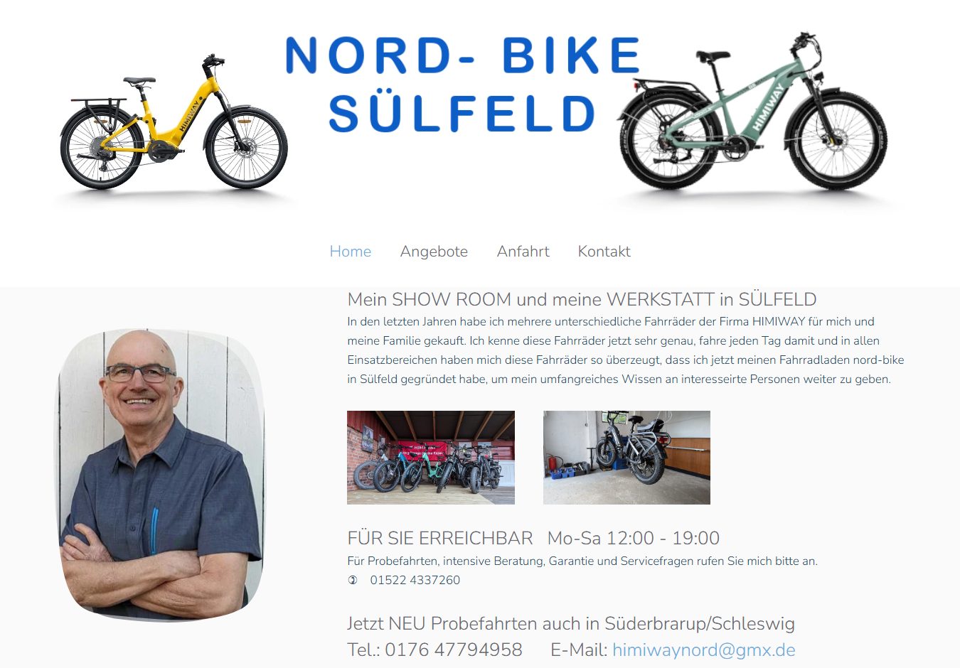 Home page of the old website (desktop)