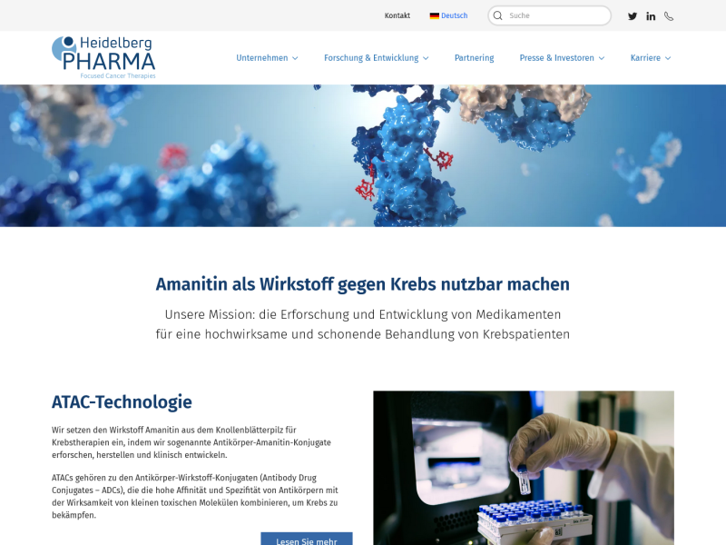 Home page of heidelberg-pharma.com