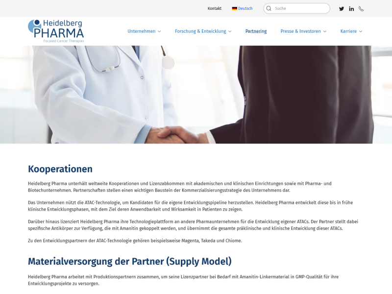 Partnering page